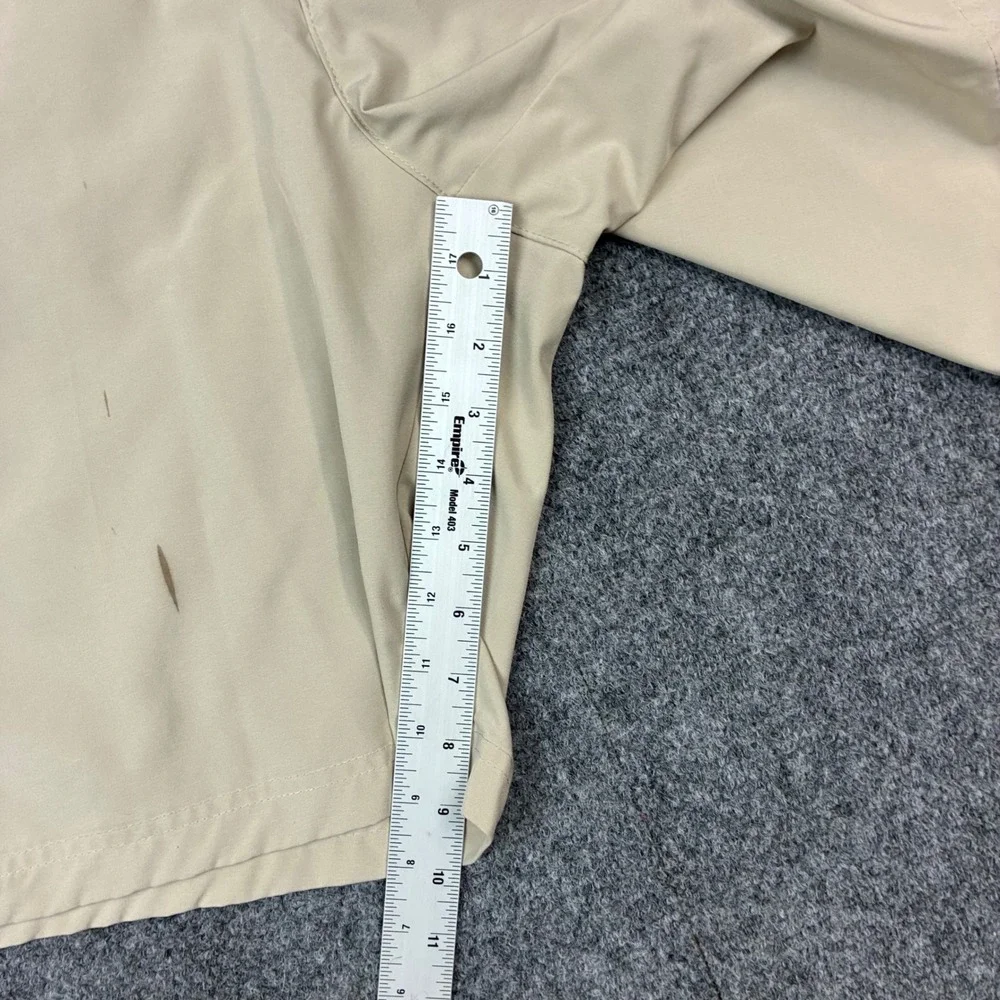 Izod Golf Mens Khaki Tan Flat Front Performance Shorts Size 42 Casual‎ Sport